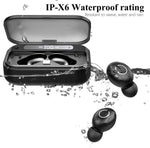 Wireless Earbuds, IPX6 Waterproof Headphones with Portable Charging Case